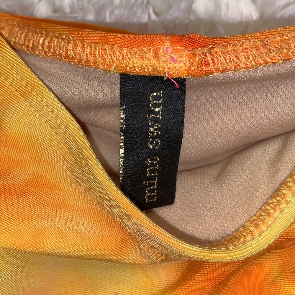 Vibrant Orange Tie-Dye Bikini Set - Picture 5 of 8